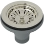 Rohl 3 1/2" Basket Strainer without remote pop-up Polished Nickel