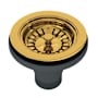 Rohl 3 1/2" Basket Strainer without remote pop-up Unlacquered Brass