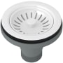 Rohl 3 1/2" Basket Strainer without remote pop-up White