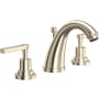 Rohl Lombardia 1.2 GPM Widespread Bathroom Faucet with Pop-Up Drain Assembly Satin Nickel