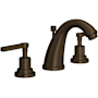 Rohl Lombardia 1.2 GPM Widespread Bathroom Faucet with Pop-Up Drain Assembly Tuscan Brass (Living Finish)