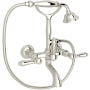 Rohl Acqui Bath Wall Mounted Tub Filler with Built-In Diverter - Includes Hand Shower Polished Nickel
