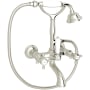 Rohl Acqui Wall Mounted Tub Filler with Built-In Diverter - Includes Hand Shower Polished Nickel