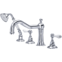 Rohl Acqui Deck Mounted Roman Tub Filler with Built-In Diverter - Includes Hand Shower Polished Chrome