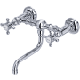 Rohl Acqui 1.2 GPM Wall Mounted Widespread Bridge Bathroom Faucet Polished Chrome