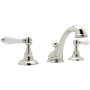 Rohl Acqui 1.2 GPM Widespread Bathroom Faucet with Pop-Up Drain Assembly Polished Nickel