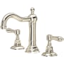 Rohl Acqui 1.2 GPM Widespread Bathroom Faucet with Pop-Up Drain Assembly Polished Nickel