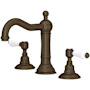 Rohl Acqui 1.2 GPM Widespread Bathroom Faucet with Pop-Up Drain Assembly Tuscan Brass (Living Finish)