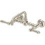 Rohl Acqui 1.2 GPM Wall Mounted Widespread Bridge Bathroom Faucet Polished Nickel