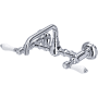 Rohl Acqui 1.2 GPM Wall Mounted Widespread Bridge Bathroom Faucet Polished Chrome