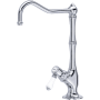 Rohl Acqui 0.5 GPM Cold Water Dispenser with Porcelain Lever Handle Polished Chrome