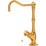 Rohl Acqui 0.5 GPM Cold Water Dispenser with Porcelain Lever Handle Italian Brass