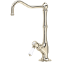 Rohl Acqui 0.5 GPM Cold Water Dispenser with Porcelain Lever Handle Polished Nickel