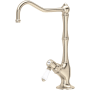 Rohl Acqui 0.5 GPM Cold Water Dispenser with Porcelain Lever Handle Satin Nickel