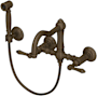 Rohl Acqui 1.5 GPM Wall Mounted Bridge Kitchen Faucet - Includes Side Spray Tuscan Brass (Living Finish)