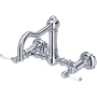 Rohl Acqui 1.5 GPM Wall Mounted Widespread Bridge Kitchen Faucet Polished Chrome