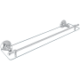 Rohl Acqui 24" Brass and Glass Bathroom Shelf Polished Chrome