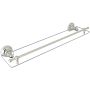 Rohl Acqui 24" Brass and Glass Bathroom Shelf Polished Nickel