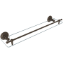 Rohl Acqui 24" Brass and Glass Bathroom Shelf Tuscan Brass