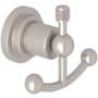 Rohl Campo Double Robe Hook Satin Nickel