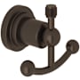 Rohl Campo Double Robe Hook Tuscan Brass (Living Finish)