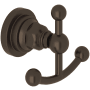 Rohl San Giovanni Triple Robe Hook Tuscan Brass