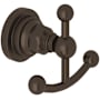 Rohl San Giovanni Triple Robe Hook Tuscan Brass (Living Finish)