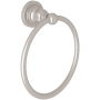 Rohl San Giovanni 6" Wall Mounted Towel Ring Satin Nickel