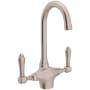 Rohl San Julio 1.5 GPM Single Hole Bar Faucet Satin Nickel