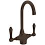 Rohl San Julio 1.5 GPM Single Hole Bar Faucet Tuscan Brass (Living Finish)