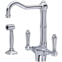 Rohl Acqui 1.5 GPM Single Hole Kitchen Faucet - Includes Side Spray Polished Chrome