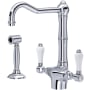 Rohl Acqui 1.5 GPM Single Hole Kitchen Faucet - Includes Side Spray Polished Chrome