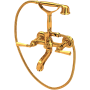 Rohl Palladian Wall Mounted Tub Filler with Built-In Diverter - Includes Hand Shower Italian Brass