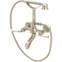 Rohl Palladian Wall Mounted Tub Filler with Built-In Diverter - Includes Hand Shower Satin Nickel