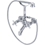 Rohl Palladian Wall Mounted Tub Filler with Built-In Diverter - Includes Hand Shower Polished Chrome
