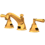 Rohl Palladian 1.2 GPM Widespread Bathroom Faucet with Pop-Up Drain Assembly Italian Brass