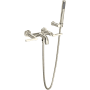 Rohl Lombardia Wall Mounted Tub Filler with Built-In Diverter - Includes Hand Shower Polished Nickel