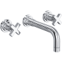 Rohl Lombardia 1.2 GPM Wall Mounted Widespread Bathroom Faucet Polished Chrome