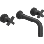 Rohl Lombardia 1.2 GPM Wall Mounted Widespread Bathroom Faucet Matte Black