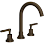 Rohl Lombardia 1.2 GPM Widespread Bathroom Faucet with Pop-Up Drain Assembly Tuscan Brass (Living Finish)