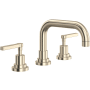 Rohl Lombardia 1.2 GPM Widespread Bathroom Faucet with Pop-Up Drain Assembly Satin Nickel