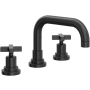Rohl Lombardia 1.2 GPM Widespread Bathroom Faucet with Pop-Up Drain Assembly Matte Black