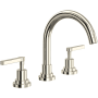 Rohl Lombardia 1.2 GPM Widespread Bathroom Faucet with Pop-Up Drain Assembly Polished Nickel
