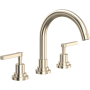 Rohl Lombardia 1.2 GPM Widespread Bathroom Faucet with Pop-Up Drain Assembly Satin Nickel