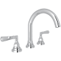 Rohl San Giovanni 1.2 GPM Widespread Bathroom Faucet with Pop-Up Drain Assembly Polished Chrome