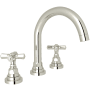 Rohl San Giovanni 1.2 GPM Widespread Bathroom Faucet with Pop-Up Drain Assembly Polished Nickel