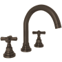 Rohl San Giovanni 1.2 GPM Widespread Bathroom Faucet with Pop-Up Drain Assembly Tuscan Brass