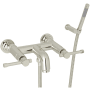 Rohl Campo Wall Mounted Tub Filler with Built-In Diverter - Includes Hand Shower Polished Nickel