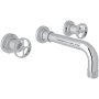 Rohl Campo 1.2 GPM Wall Mounted Widespread Bathroom Faucet Polished Chrome