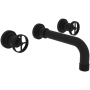 Rohl Campo 1.2 GPM Wall Mounted Widespread Bathroom Faucet Matte Black